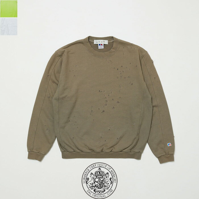 Rakuten - 【SALE 20％OFF】BAL(バル)　BAL / RUSSELL DISTRESSED ATHLETIC HIGH COTTON CREW　BAL-RA-20　ラッセルアスレチック　コラボレーション　後染め加工　クラッシュ加工　　ウオッシュ加工　クルーネックスウェット