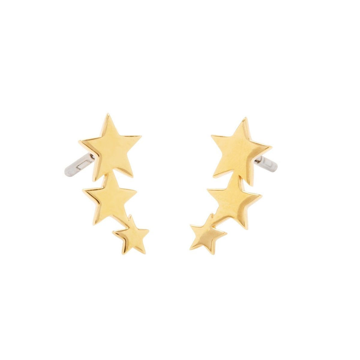 メーカー希望小売価格はメーカーサイトに基づいて掲載しています【 baqless(バックレス) 】世の女性たちが悩まされている 「キャッチによる締め付けの不快感」「ピアスの紛失」という問題を解決しようと思い立ち、 『バックキャッチのないピアス』の開発を始めます。 キャッチ一体型のピアスならキャッチの脱落そのものをなくせると考え、 ジュエリーデザイナーとしての知識と技術を生かしていくつもの試作品を製作。 Info BAQLESSAM-DZ-YG | Amity Dazzle Gold ------ 異なるサイズの星が連なるスタッドピアス。 繊細なデザインが耳元にきらめきを添え、軽やかで存在感のある印象を与えます。 上品なゴールドは肌なじみがよく、カジュアルな装いからドレスアップまで幅広く対応。 シンプルながらも個性を感じさせるデザインで、日常のアクセントやギフトにも最適なアクセサリーです。 Fabric シルバー925／18金メッキ、サージカルステンレス Size ONE ※サイズに関しては商品により1～2cmの誤差が発生する場合がありますので、予めご了承ください。※こちらの商品のサイズ感はブランド指定の表記となっております。 Attention ※シューズの場合、製法上、接着剤の付着や縫製のズレ・歪みがある場合がございますが、不良品ではございませんので予めご了承ください。※掲載写真はパソコンのモニターによって実物と色味が異なる場合がございます。※商品は実店舗での販売もしておりますので、タイムラグにより在庫数のずれが生じる場合がございます。万が一品切れの場合は誠に申し訳ございませんが、何卒、ご容赦の程お願い申し上げます。