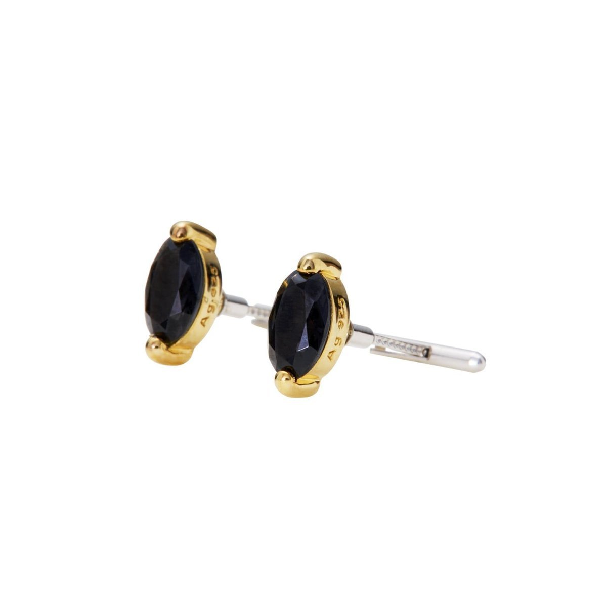 BAQLESS（バックレス） Honesty Leaf Black ユニセックス 葉モチーフ シルバーアクセサリー 上品な耳飾り オーバル型 日常使い 洗練された印象 長く愛用 261CZ-LF-BK