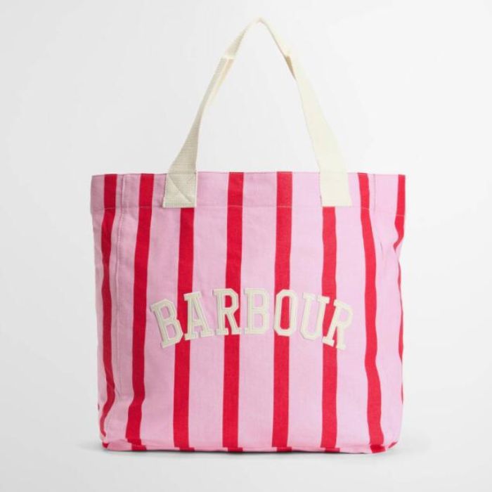 Rakuten - Barbour（バブアー）emily stripe tote bag トートバッグ レディース ストライプ ピンク LBA0512