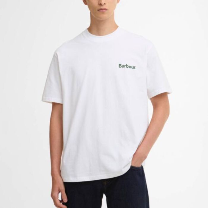 Rakuten - Barbour（バブアー）crossby archive logo os t-shirt Tシャツ メンズ 半袖 ホワイト ブラック MTS1676