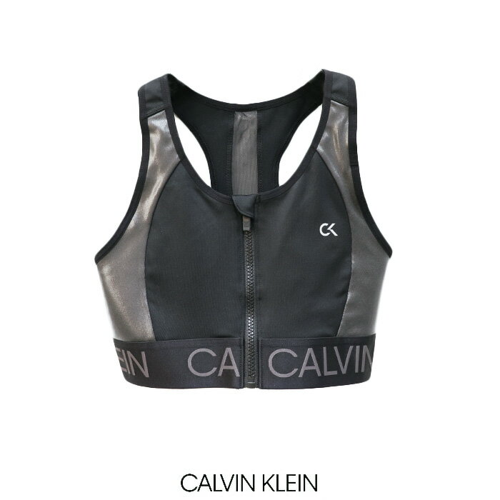 【SALE 40％OFF】Calvin Klein performance (カルバンクライン パフォーマンス) アクティブアイコン フロントジップブラ　4WS1K131　AI FRONT ZIP BRA　スポーツ　運動　ストレッチ