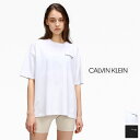 【SALE 30％OFF】Calvin Klein（カルバンクライン）バックプリントクルーネックTシャツ　J218904　A-BACK CALVIN LOGO T　半袖　カットソー　レディース