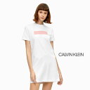 Calvin Klein (カルバンクライン) ロゴティーシャツドレス　HERO LOGO TSHT DRS　J216461　 ウィメンズ　ヨガ　ジム