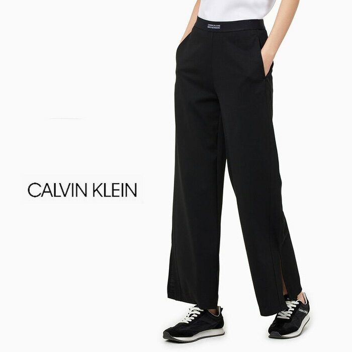 【SALE 40%OFF】Calvin Klein (カルバンクライン) AS-MILANO WIDE LEG J216367 ウィメンズ パンツ ワイド ロゴ ジム