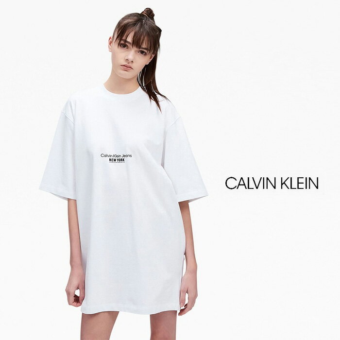 【SALE 20％OFF】Calvin Klein（カルバンクライン）モーションフローラルTシャツワンピース　J220755　MOTION T-SHIRT DRESS