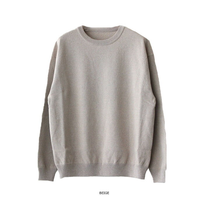 【SALE 30％OFF】crepuscule（クレプスキュール）LIGHT MOSS STITCH L/S SWEAT　2201-001　クルーネックスウェット　ニット　レディース　長袖