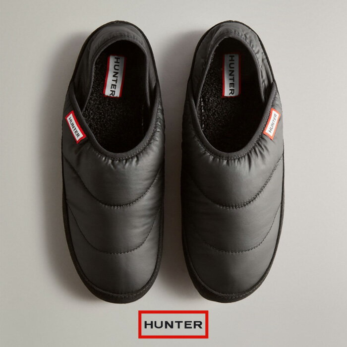 【スーパーセール 50％OFF】HUNTER（ハンター）レディース パファー スリッパ　WFF1006RSP　WOMENS PUFFER SLIPPER　　室内外　マイクロファイバーフリース