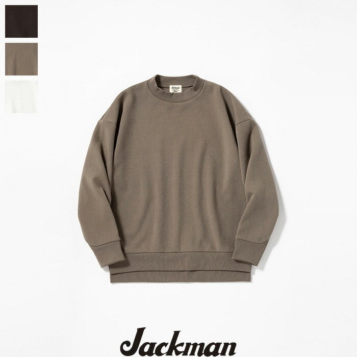 JACKMAN（ジャックマン）　コットンカードボード ミッドネック　JM7217　CC Sweat Midneck　ミッドネックスウェット