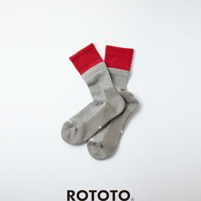 ROTOTO（ロトト） オーガニックコットンダブルレイヤークルーソックス R1421 ORGANIC COTTON DOUBLE LAYER CREW SOCKS 靴下