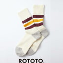 ROTOTO（ロトト）コースリブオールドスクールクルーソックス　R1255　COARSE RIBBED OLDSCHOOL CREW SOCKS　靴下