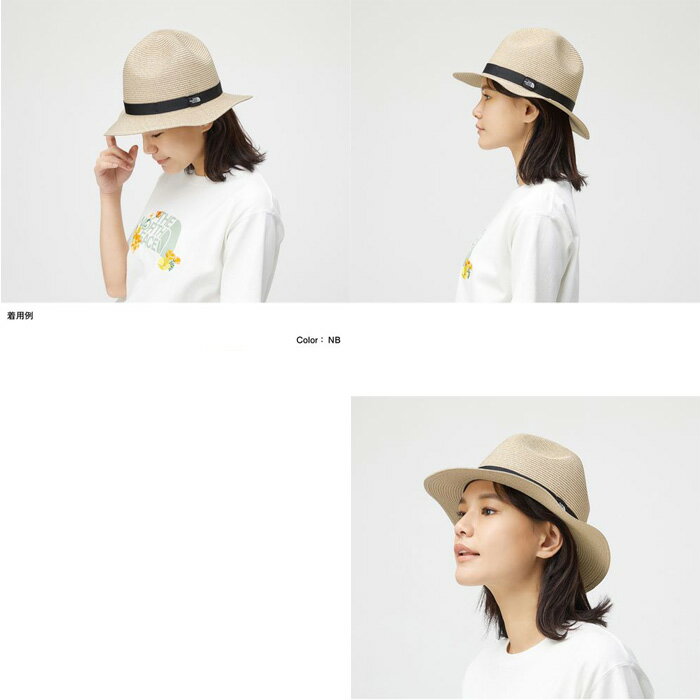 THE NORTH FACE (ザ　ノースフェイス)　ウォッシャブル マウンテン ブレイド ハット（ユニセックス）NN02237　Washable Mountain Braid Hat　ブレイドハット　麦わら帽子風