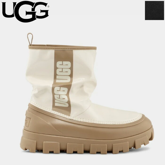 メーカー希望小売価格はメーカーサイトに基づいて掲載しています[ UGG（アグ）] Classic Brellah Mini　1144059 【 UGG（アグ）】 1978年以来、UGG&#174;は世界最高水準のクラフトマンシップを誇り、比べようのない心地よさをもたらす上質な素材を使用してきました。グレードAのツインフェイスシープスキンからラグジュアリかつソフトな天然ウールまで、非常に高品質な素材をすべて慎重に厳選し、丁寧に仕上げ、他では経験できないUGG&#174;ならではの心地よさをお届けしています。 Info UGG®のクラシックミニブーツに洗練されたモダンなアレンジを加えたClassic Brellah Mini（クラシック ブレラ ミニ）。合成素材の大胆なアッパーのサイドにUGG®ロゴを施しています。撥水機能と頑丈なプラットフォームのTPEアウトソールで、じめじめした日でも個性的なルックを楽しめます。 Fablic 【素材】 ・防水機能（撥水素材） ・アッパー：合成素材 ・ライニング：テキスタイル / 7mmのUGGplush™*（アップサイクルウール 60％ / リヨセル 40％） ・アウトソール：TPE ・後部に再生ポリエステル繊維100％を使用したプルタブ ・晴雨兼用 / にわか雨、小雨～普通の雨に耐えられる防水性 ・ヒール高さ：約4.4cm ・重さ（片足）：約500g *UGGplush™（アグプラッシュ）：ウールとリヨセルという非常に柔らかな2種類の繊維をブレンドし、最高にソフトでラグジュアリーな肌触りを実現 Size(平置き：約) ※サイズに関しては商品により1～2cmの誤差が発生する場合がありますので、予めご了承ください。 ※こちらの商品のサイズ感はブランド指定の表記となっております。 Attention ※水洗いは行わないようにしてください。万が一洗った場合は色落ちが発生し、またライニングのファーが固くなり、かたまりとなることがございます。 ※シューズの製法上、接着剤の付着や縫製のズレ・歪みがある場合がございますが、不良品ではございませんので予めご了承ください。 ※掲載写真はパソコンのモニターによって実物と色味が異なる場合がございます。 ※商品は実店舗での販売もしておりますので、タイムラグにより在庫数のずれが生じる場合がございます。 万が一品切れの場合は誠に申し訳ございませんが、何卒、ご容赦の程お願い申し上げます。