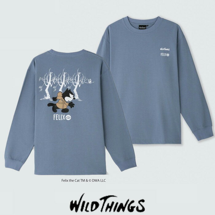 【スーパーセール60％OFF】WILDTHINGS（ ワイルドシングス）FELIX THE CAT L/S TEE DENALI　WT24143SK　コラボレーション　ユニセックス　フィリックス・ザ・キャット