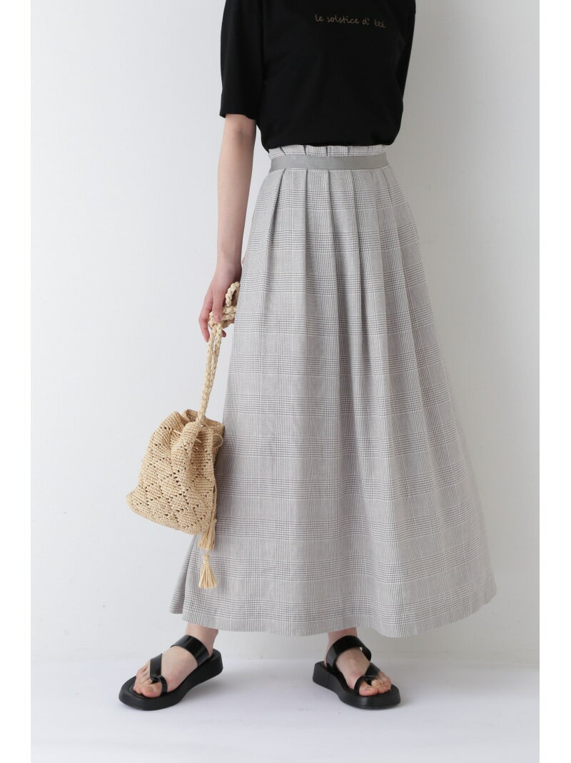 【SALE／55%OFF】◆PEレーヨンリネンタックスカート human woman ヒューマン ウーマン スカート その他のスカート グレー【RBA_E】【送料無料】[Rakuten Fashion]