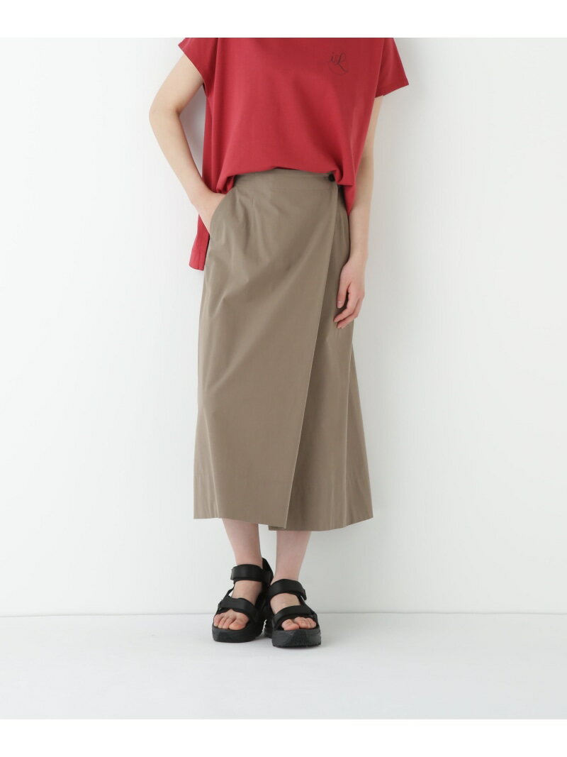 【SALE／28%OFF】◆コットンキュプラウェザーラップフレアースカート human woman ヒューマン ウーマン スカート その他のスカート カーキグリーン ブラック【RBA_E】【送料無料】[Rakuten Fashion]