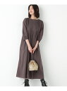 ◆インドコットンボイルキルティングドッキングワンピース human woman ヒューマン ウーマン ワンピース・ドレス ワンピース ワインレッド グレー【先行...