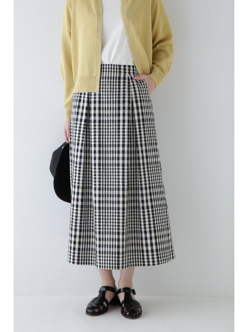 ◆綿麻チェックスカート human woman ヒューマン ウーマン スカート その他のスカート【送料無料】[Rakuten Fashion]