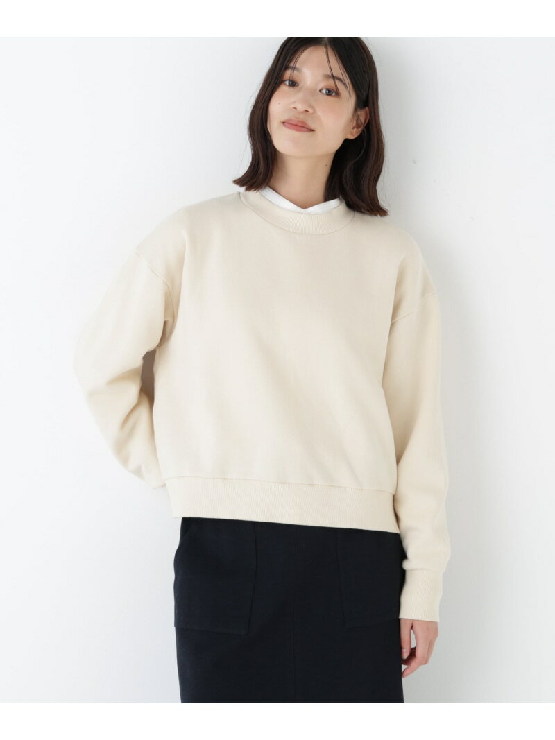 ◆モチーフワッペンカスタマイズ裏起毛スウェット human woman ヒューマン ウーマン トップス カットソー・Tシャツ ベージュ ブラウン グリーン【先行予約】*【送料無料】[Rakuten Fashion]