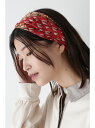【SALE/57%OFF】◆幾何プリントシルクスカーフ human woman ヒューマン ウーマン ファッション雑貨 スカーフ・バンダナ ネイビー レッド【R...
