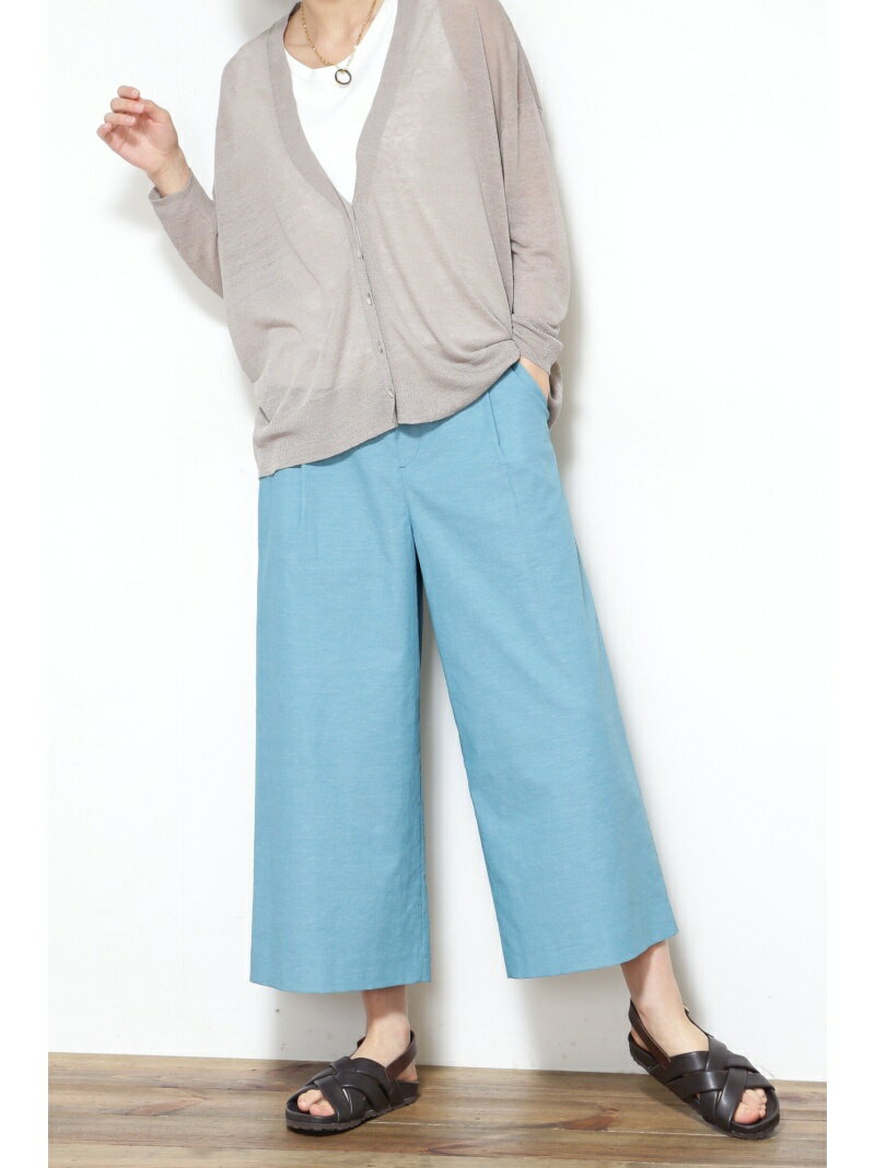 【SALE／50%OFF】◆クールマックス綿麻オックスパンツ human woman ヒューマン ウーマン パンツ その他のパンツ ホワイト ベージュ ブラック ネイビー グリーン【RBA_E】【送料無料】[Rakuten Fashion]のサムネイル