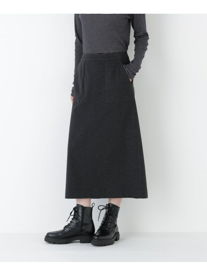 ◆ニードルパンチプルオーバースカート human woman ヒューマン ウーマン スカート その他のスカート グレー ネイビー【先行予約】*【送料無料】[Rakuten Fashion]