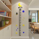 身長計 かべシール 身長ステッカー 3D立体 子供部屋 玄関 幼稚園 身長測 かわいい 装飾 インテリア 目盛り おしゃれ 星 月(4)
