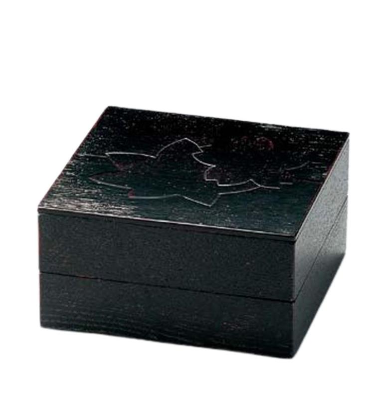 J-kitchens 御節重箱 日本製 木製 色紙春秋布張 70二段オードブル 曙 （1組) 21.3cm モダン