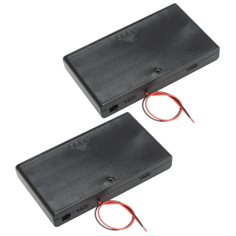 KAUMO 電池ボックス 単3電池×8 直列 12V 電池ケース ON/OFFスイッチ付き 電池ホルダー (2個)