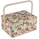 D&D 裁縫箱 ソーイングボックス 大容量花柄 収納ケース 携帯用 家庭用 小物入れ 裁縫セット 収納 持ち運びやすい 多用途 DIY 手芸 用品 道具箱贈り物...