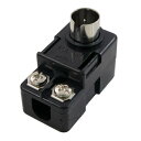 マクサー電機 アンテナプラグ ワンタッチ 75Ω / 300Ω 兼用 黒 簡易包装品 1個 お使いになる際はケーブルの加工が必要です