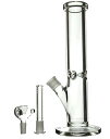 RORAビッグボングラスウォーターパイプBONSビーカーボン木percolator 14mmジョイントウォーターパイプストレート透明な喫煙パイプ (40CM (15.8 inch))(3)
