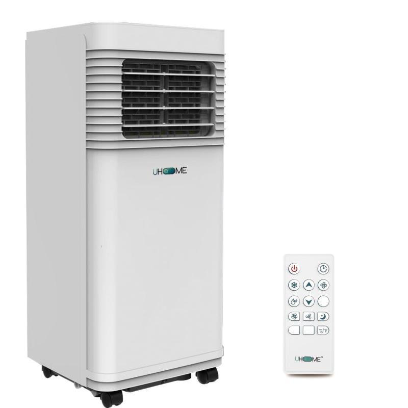 Uhome スポットクーラー 家庭用移動式エアコン 【工事不要】 冷房7畳 除湿 2.35KW 業務用 冷風 置き型クーラー 2段階風速 窓用 睡眠モード 省エネ 冷却 除湿 送風3in1 便携 小型 商用 家庭用 排熱