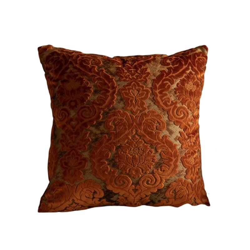 クッションカバー 45×45cm おしゃれ インテリア 上品 ダマスク柄 グレー ブラック グリーン ナチュラル..