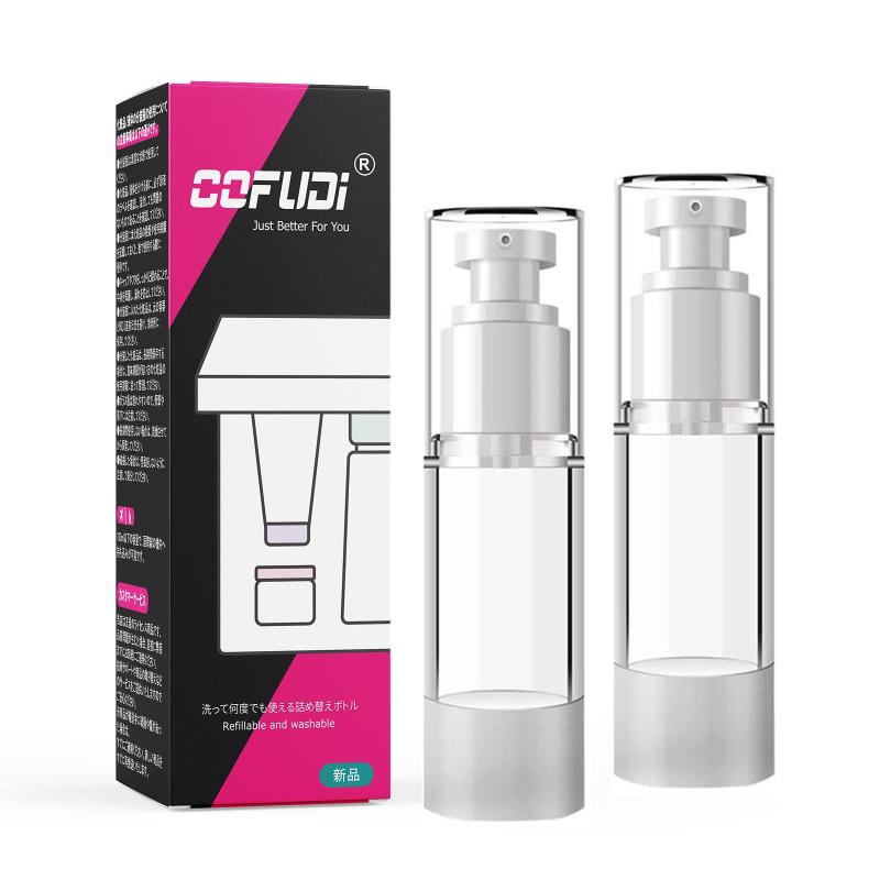 真空ボトル 30ml ポンプボトル 化粧品小分けボトル 温泉 プラスチック容器 透明 携帯用 旅行用品 漏れ..