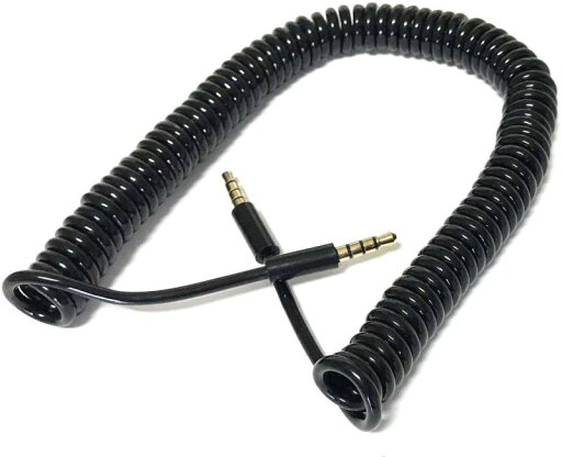 Access 【30から100cm コイル型】4極 3.5mm AUXオーディオケーブル オスオス 金メッキ コイルケーブル 1.0M M84 Access 【30から100cm コイル型】4極 3.5mm AUXオーディオケーブル オスオス 金メッキ コイルケーブル 1.0M M84