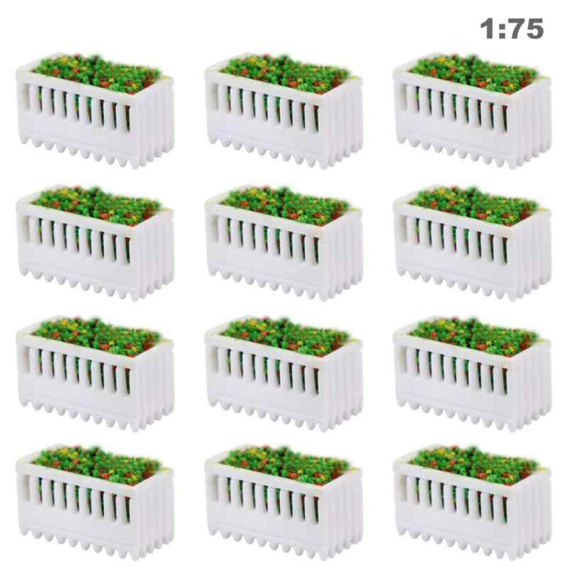 情景コレクション 模型 花壇 花 庭園 公園 街路 12本入り モデル 建物模型 ジオラマ 箱庭 装飾 鉄道模型 教育 DIY GY39