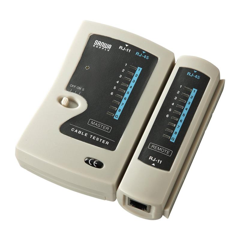 サンワサプライ LANケーブルテスター 結線・断線チェック RJ45コネクタ付きUTP・STPケーブル/RJ-11コネクタモジュラーケーブル対応 LAN-TST3Z