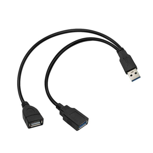 Duttek USB 3.0 二股ケーブル,USB 3.0 Aオスto USB 3.0 Aメス& USB 2.0 メス延長ケーブル 同期データ充電コンバ USB 3.0 Y字ケーブル 2分岐USBケーブル(片側のみ)充電データ転送用 Duttek USB 3.0 二股ケーブル,USB 3.0 Aオスto USB 3.0 Aメス& USB 2.0 メス延長ケーブル 同期データ充電コンバ USB 3.0 Y字ケーブル 2分岐USBケーブル(片側のみ)充電データ転送用