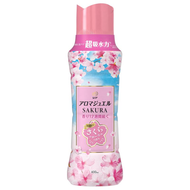 [季節]レノア アロマジュエル SAKURA 香り付け専用ビーズ さくらフローラルの香り 本体 400mL