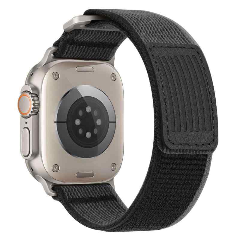 HITZEE Band コンパチブル Apple Watch バンド 49mm 45mm 44mm 42mm 柔らかいナイロン編組 ループアップルウォッチ バンド 調整可能なスポーツ バンド Apple Watch Ultra 2 シリーズ 9 8 7