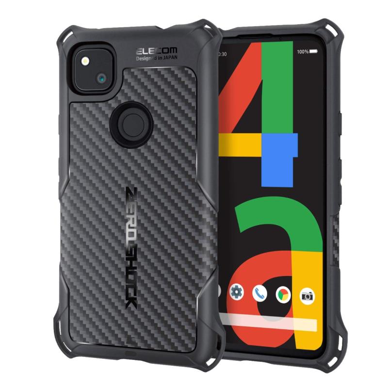 エレコム ケース ZEROSHOCK 耐衝撃 グリップ ブラック