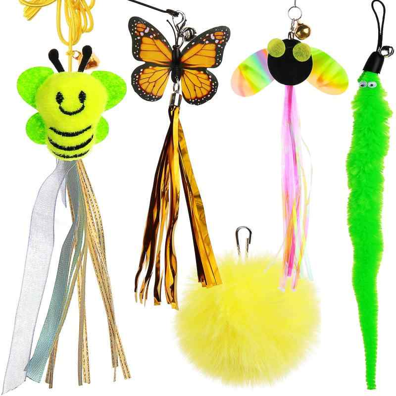 Looking 猫 おもちゃ 猫じゃらし 吸盤 式自動 (ダブルプラグ) 猫 用品 通販 釣り竿 猫のおもちゃ 鈴付..