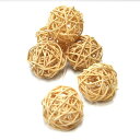 Loveril マンチボール6個入り 5cmサイズ ナチュラルカラー 無着色 ペット用おもちゃ インコ オウム ハムスター 猫など