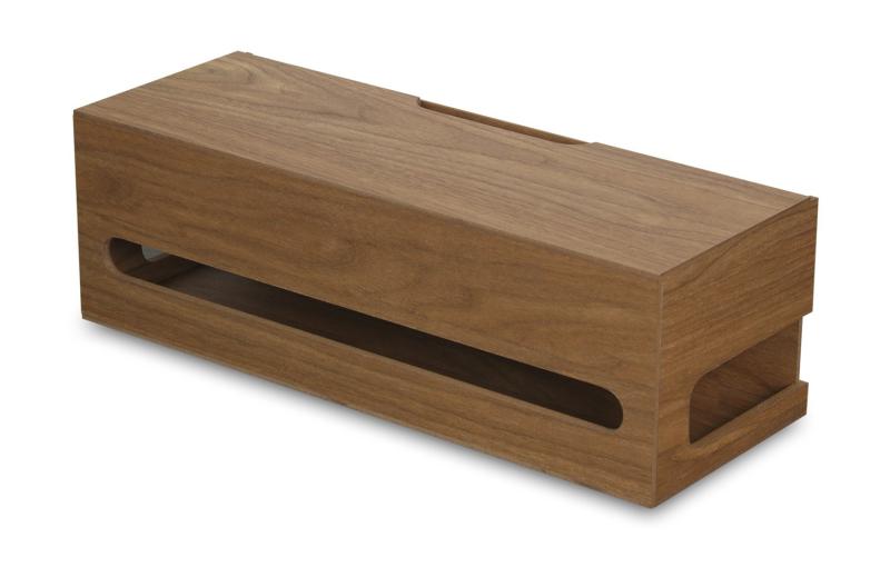 TATSU-CRAFT（タツクラフト） Bosk バスク ケーブルボックス L BW ブラウン 電源タップ収納 配線整理 ..