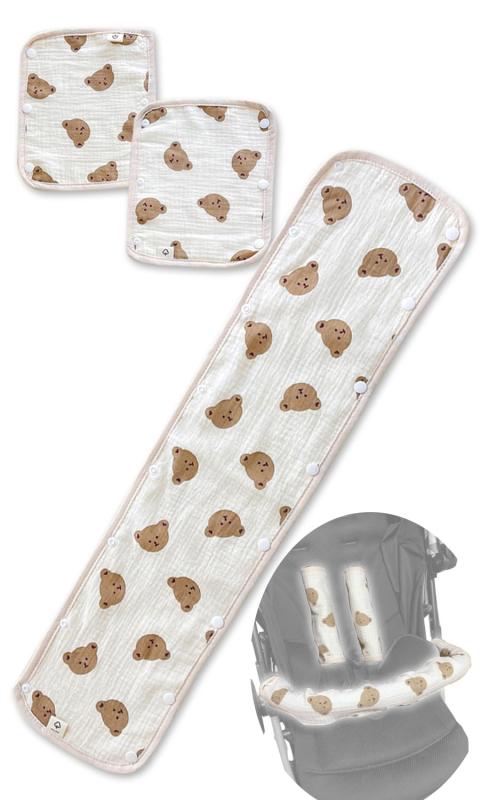 【village river】ベビーカー ハンドルカバー カバー アームカバー ベルトカバー セーフティカバー よだれカバー 保護 目印