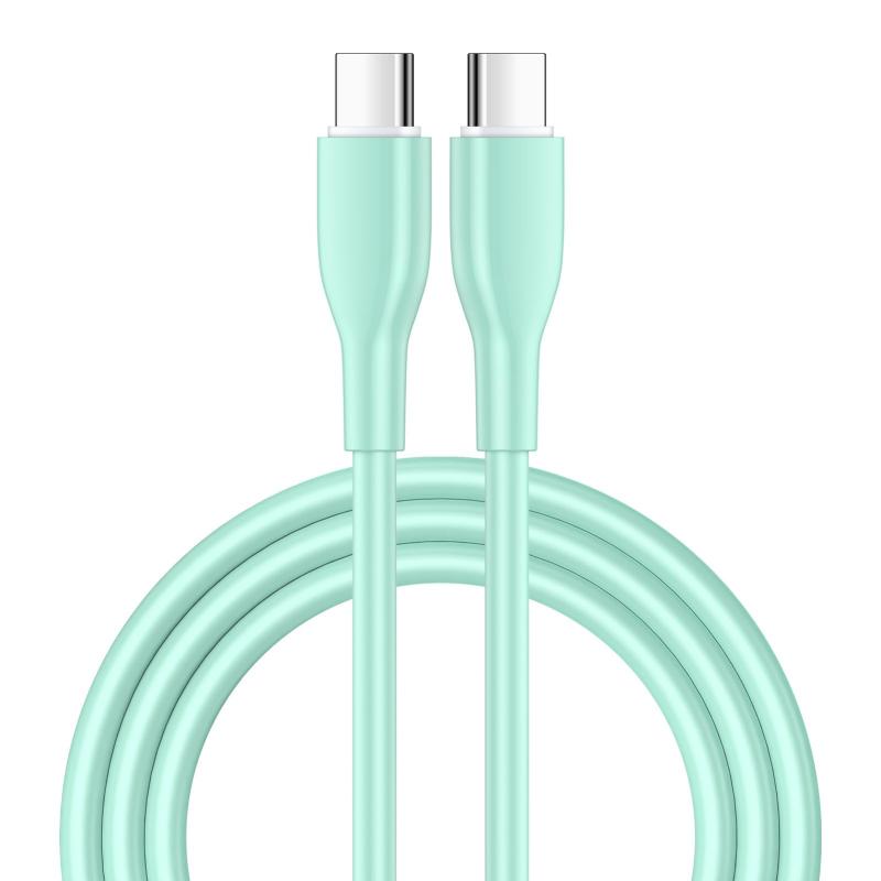 iPhone 16対応 USB-Cケーブル【1.83m PD3.0対応 急速充電3A】シリコン素材 柔らかく絡まない Type-C to Type-Cケーブル iPhone15 / Galaxy/iPad/MacBook各種対応