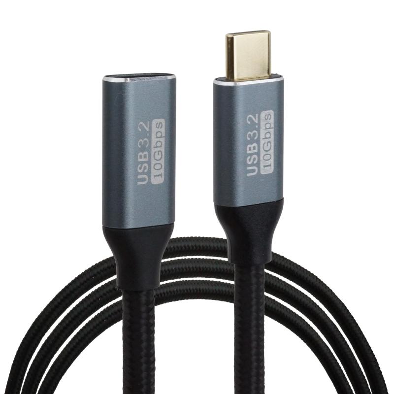 KOYOKOMA Type-C 延長ケーブル USB3.2 PD対応 データ転送 映像信号対応 MAX100W ナイロン編込 USB C オス メス タイプ C