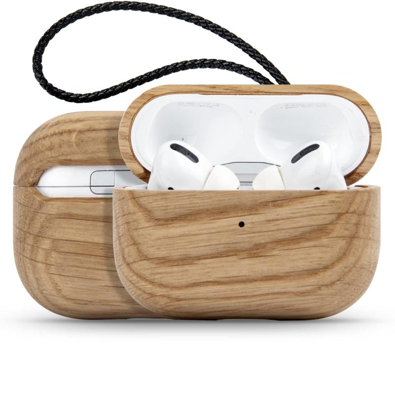 CaseGuider AirPods Pro 2用ケース ナチュラルウッドケース AirPods Pro第1 世代&AirPods Pro第2世代の兼用ケース 木製 AirPods Pro2代目用カバー 耐衝撃保護 エアポッド カバー 天然木 脱着簡単