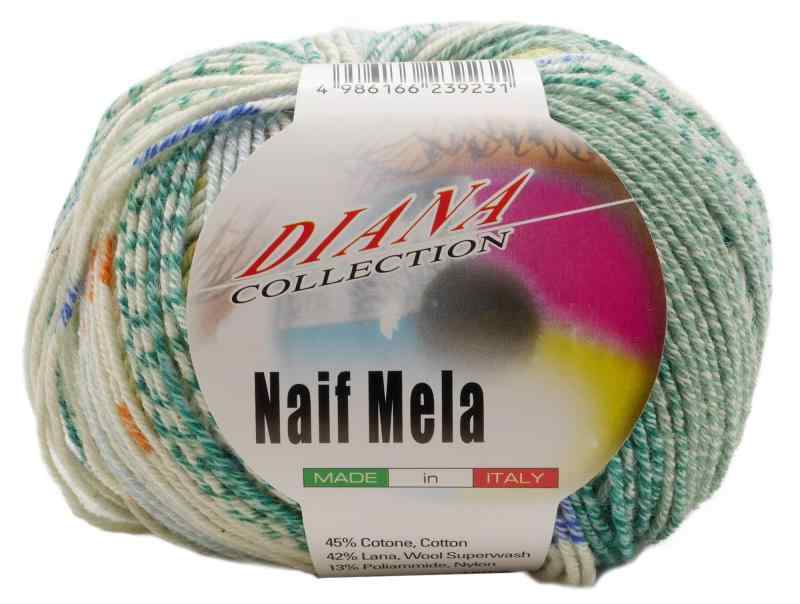 NASKA DIANA 手編み毛糸 合太 ナイフメーラ COL.718 グリーン 系 50g約150m F-10